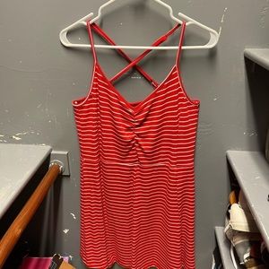 maurices striped v-neck skater dress